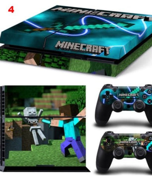 Minecraft Designer Game Vinyl Decal Skin Sticker for Xbox one and PS4 PRO Console + 2 Controllers Skins + LED Lightbar Sticker - Lusy Store