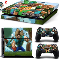 Minecraft Designer Game Vinyl Decal Skin Sticker for Xbox one and PS4 PRO Console + 2 Controllers Skins + LED Lightbar Sticker - Lusy Store