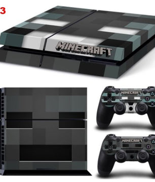 Minecraft Designer Game Vinyl Decal Skin Sticker for Xbox one and PS4 PRO Console + 2 Controllers Skins + LED Lightbar Sticker - Lusy Store
