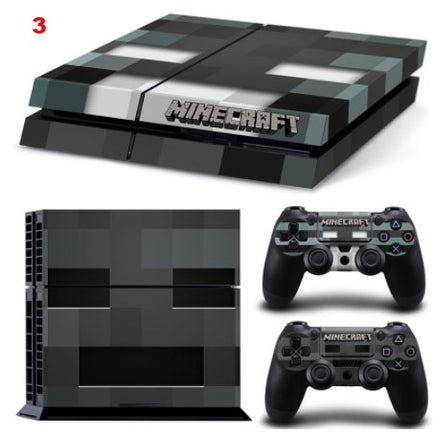 Minecraft Designer Game Vinyl Decal Skin Sticker for Xbox one and PS4 PRO Console + 2 Controllers Skins + LED Lightbar Sticker - Lusy Store