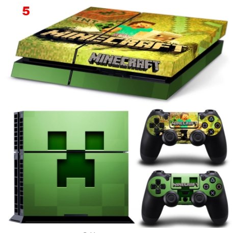 Minecraft Designer Game Vinyl Decal Skin Sticker for Xbox one and PS4 PRO Console + 2 Controllers Skins + LED Lightbar Sticker - Lusy Store