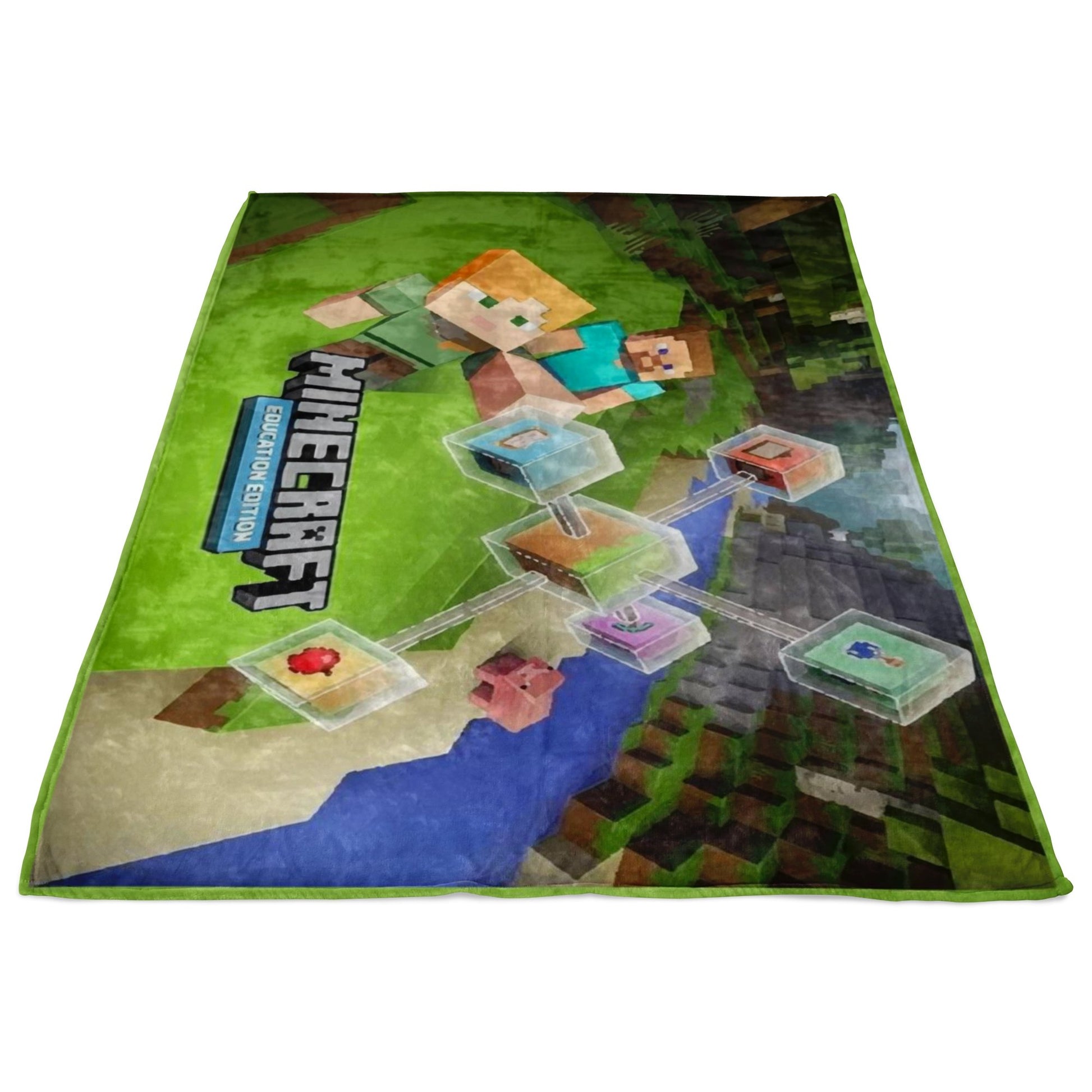 Minecraft Education Edition Fleece Blanket Lightweight Supremely Soft Gift For Kid - Lusy Store