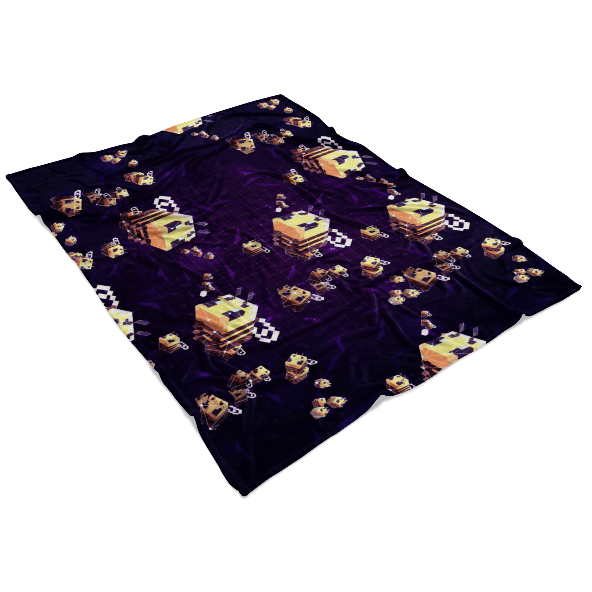 Minecraft Feece Blanket Minecraft Bees Black Blanket LS0702 - Lusy Store