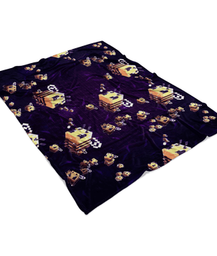 Minecraft Feece Blanket Minecraft Bees Black Blanket LS0702 - Lusy Store