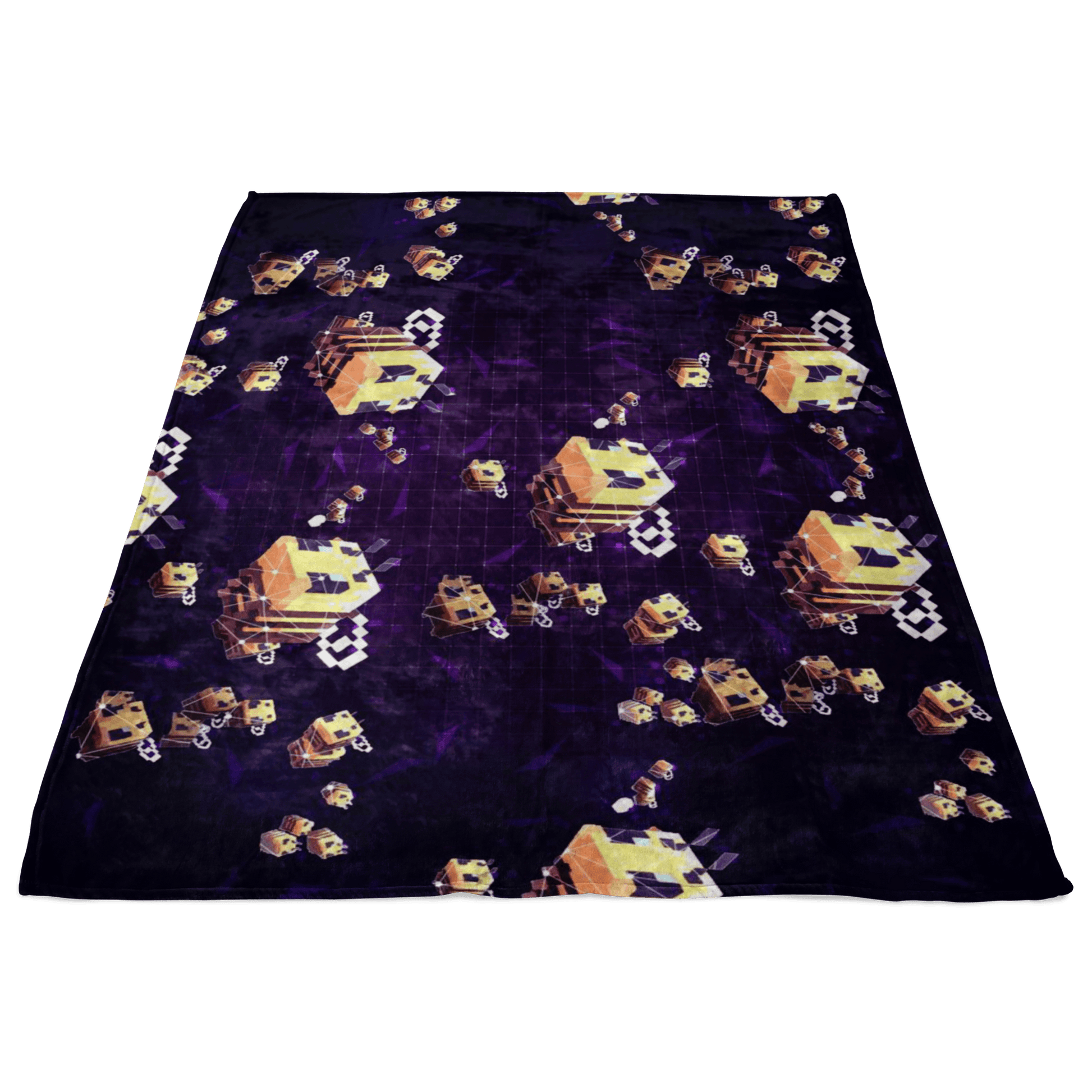 Minecraft Feece Blanket Minecraft Bees Black Blanket LS0702 - Lusy Store