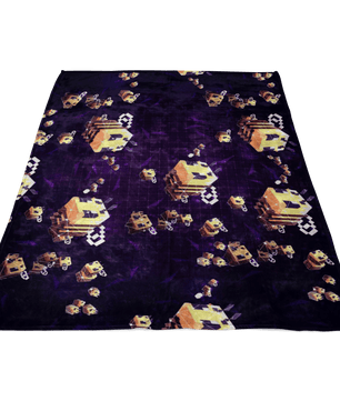 Minecraft Feece Blanket Minecraft Bees Black Blanket LS0702 - Lusy Store