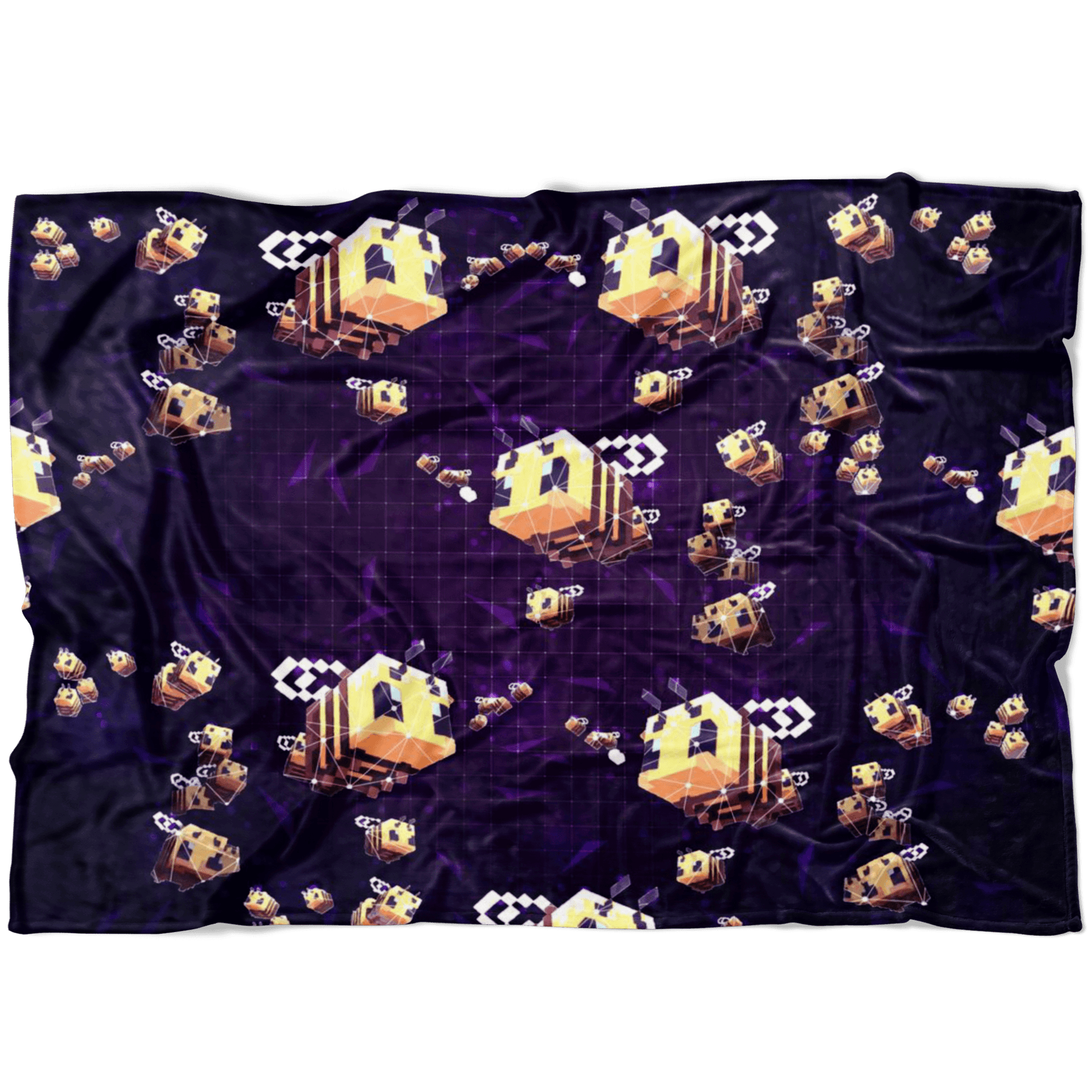 Minecraft Feece Blanket Minecraft Bees Black Blanket LS0702 - Lusy Store