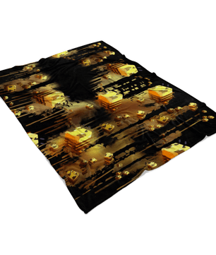 Minecraft Feece Blanket Minecraft Bees Black Blanket LS0723 - Lusy Store