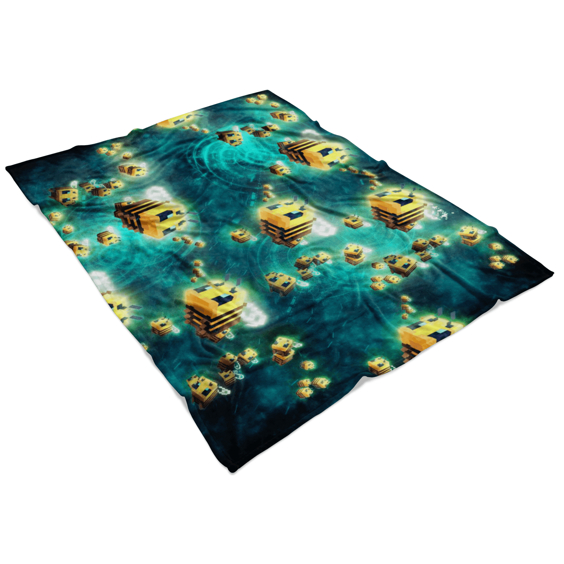 Minecraft Feece Blanket Minecraft Bees Black Blanket LS0758 - Lusy Store