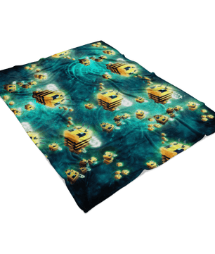 Minecraft Feece Blanket Minecraft Bees Black Blanket LS0758 - Lusy Store