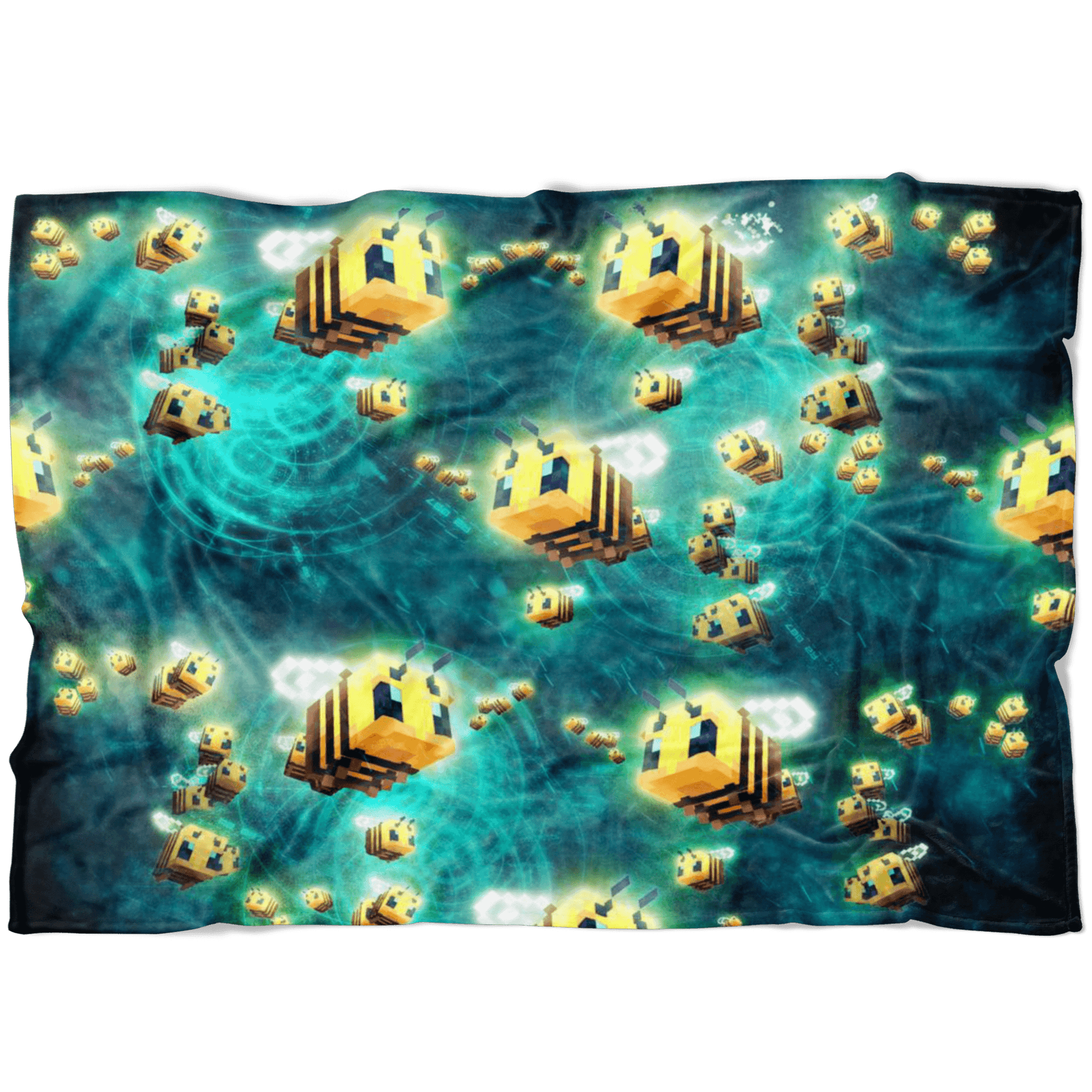 Minecraft Feece Blanket Minecraft Bees Black Blanket LS0758 - Lusy Store