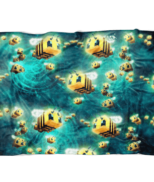Minecraft Feece Blanket Minecraft Bees Black Blanket LS0758 - Lusy Store