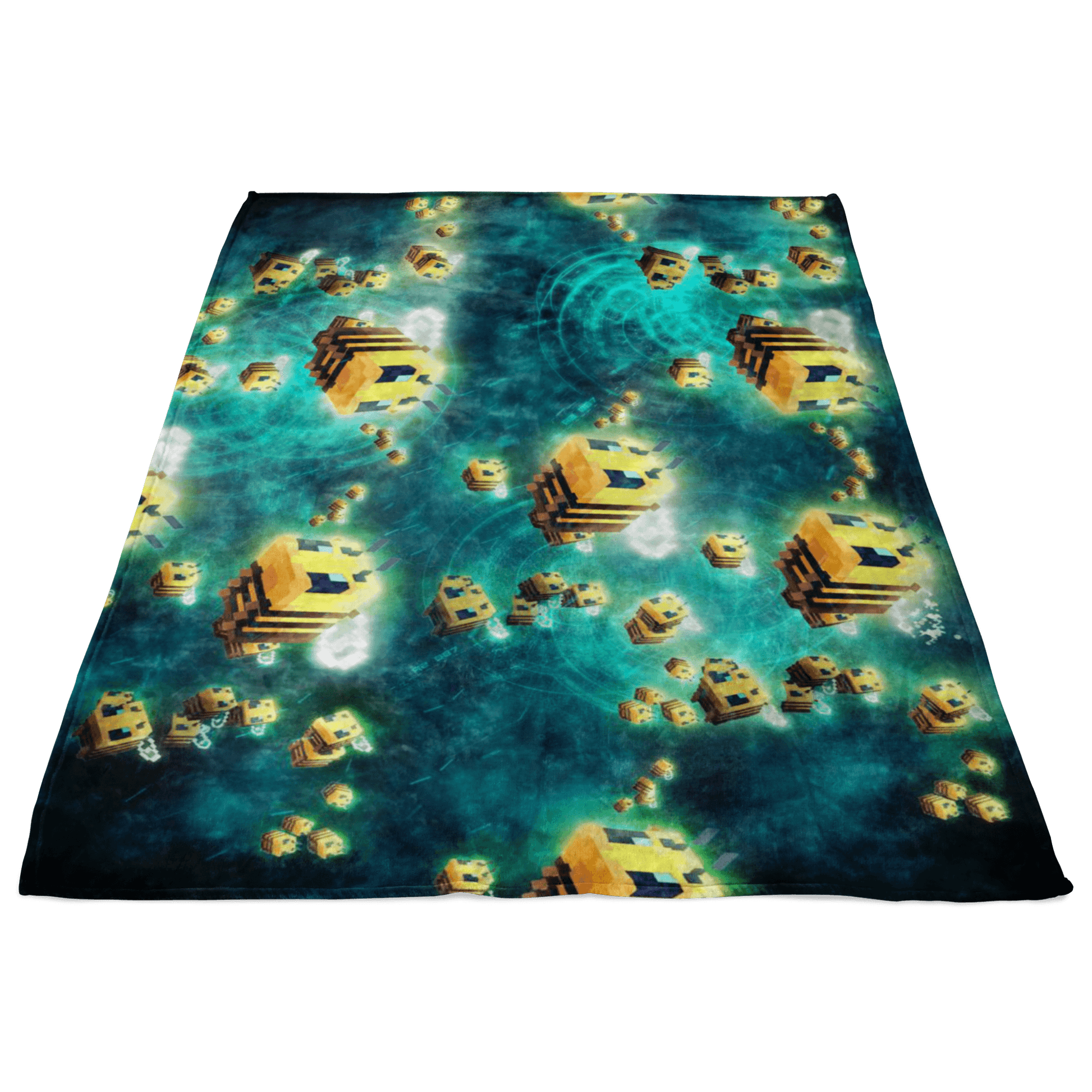 Minecraft Feece Blanket Minecraft Bees Black Blanket LS0758 - Lusy Store