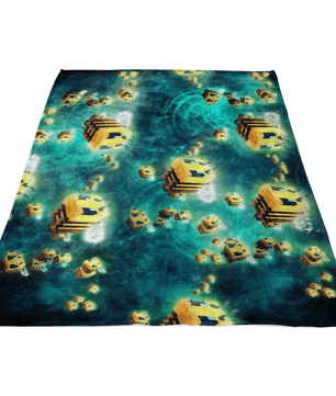 Minecraft Feece Blanket Minecraft Bees Black Blanket LS0758 - Lusy Store