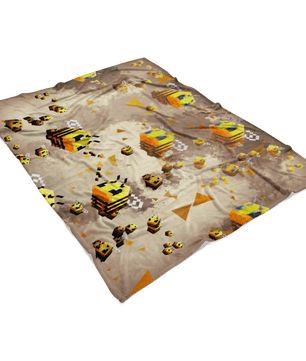 Minecraft Feece Blanket Minecraft Bees Brown Blanket LS0709 - Lusy Store