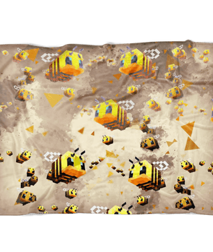 Minecraft Feece Blanket Minecraft Bees Brown Blanket LS0709 - Lusy Store
