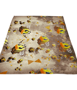Minecraft Feece Blanket Minecraft Bees Brown Blanket LS0709 - Lusy Store