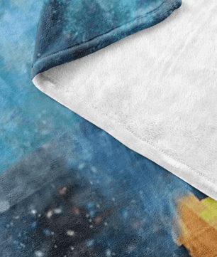 Minecraft Feece Blanket Minecraft Bees Color Festival Blue Blanket - Lusy Store
