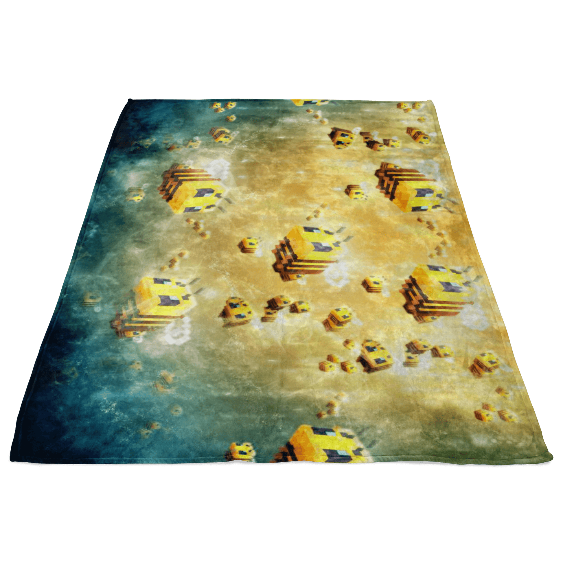 Minecraft Feece Blanket Minecraft Bees Colorful Blanket LS0737 - Lusy Store