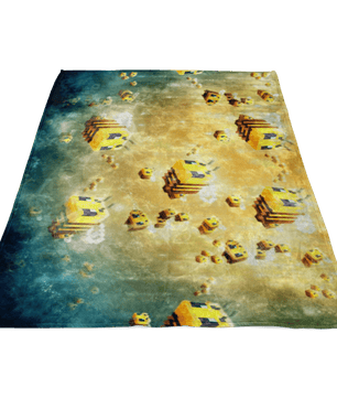 Minecraft Feece Blanket Minecraft Bees Colorful Blanket LS0737 - Lusy Store