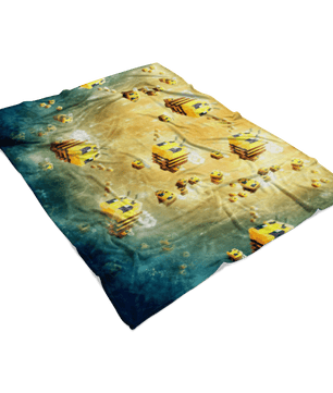 Minecraft Feece Blanket Minecraft Bees Colorful Blanket LS0737 - Lusy Store