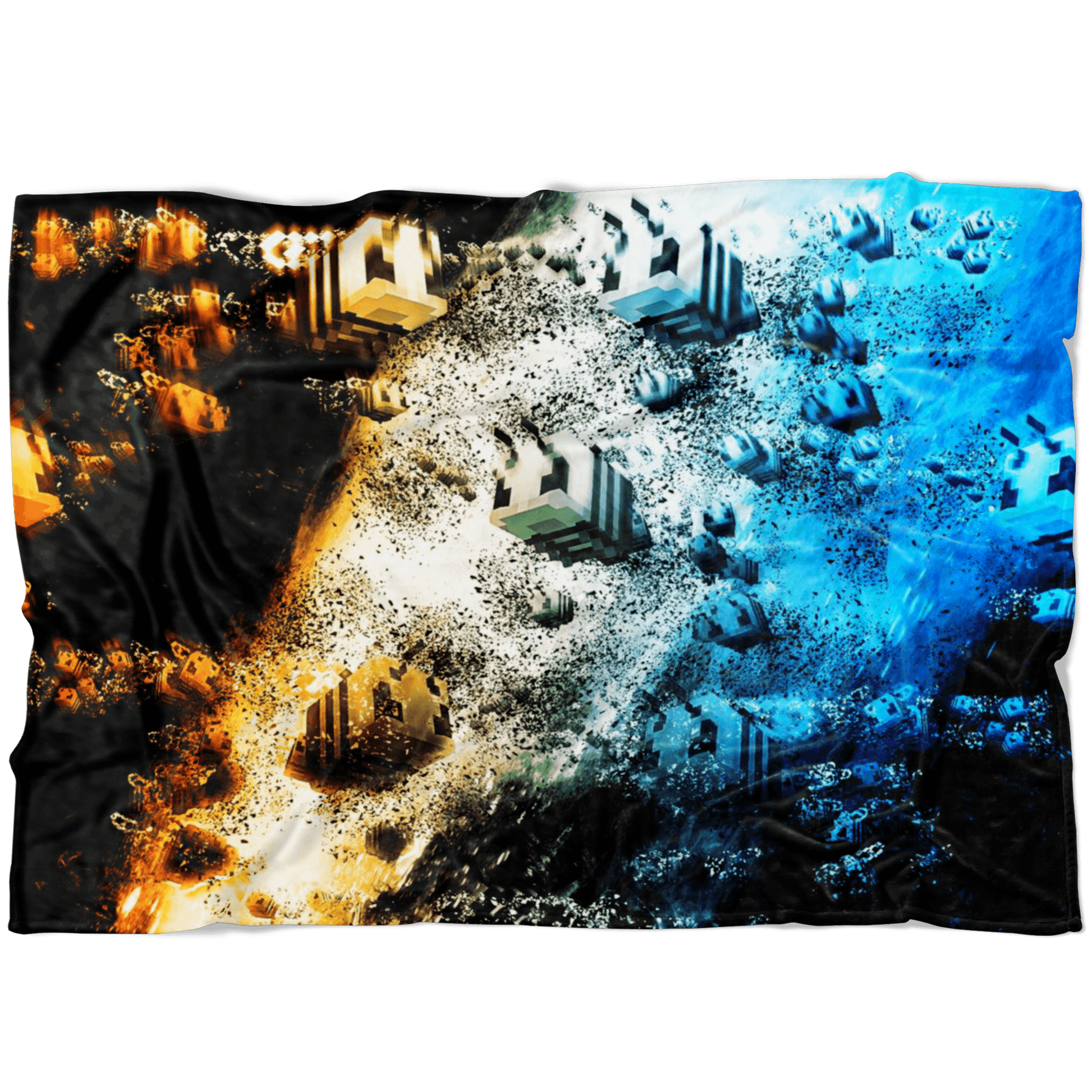 Minecraft Feece Blanket Minecraft Bees Commando Black Blanket - Lusy Store