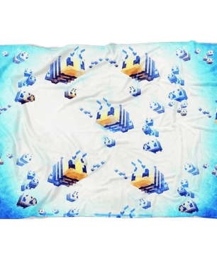 Minecraft Feece Blanket Minecraft Bees Electric Blue Blanket - Lusy Store