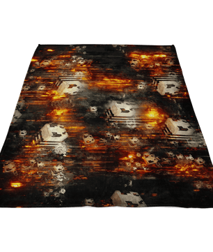 Minecraft Feece Blanket Minecraft Bees Fury Black Blanket - Lusy Store