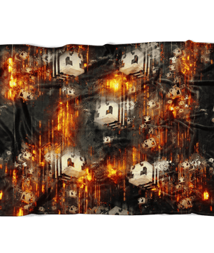 Minecraft Feece Blanket Minecraft Bees Fury Black Blanket - Lusy Store