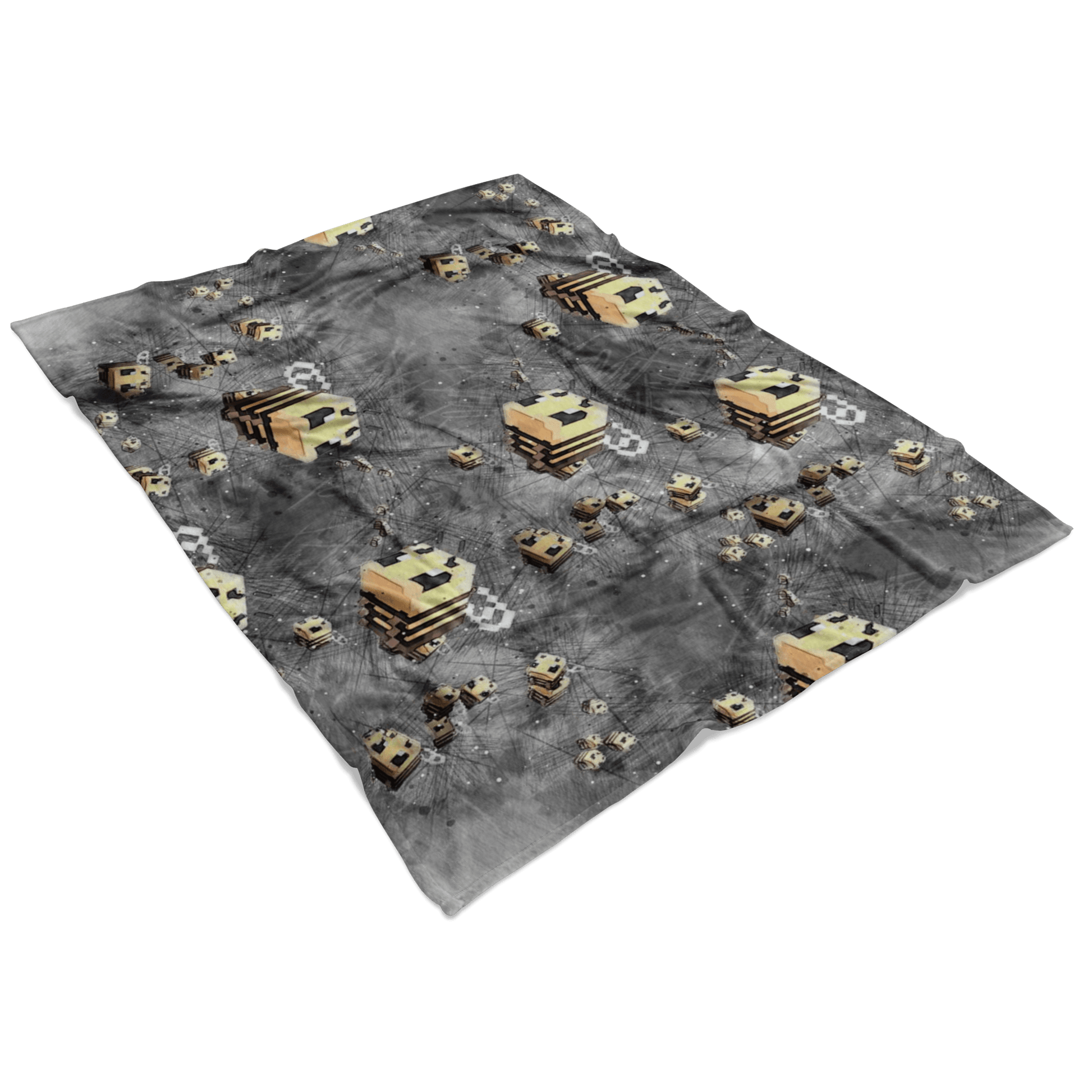 Minecraft Feece Blanket Minecraft Bees Grey Blanket LS0765 - Lusy Store