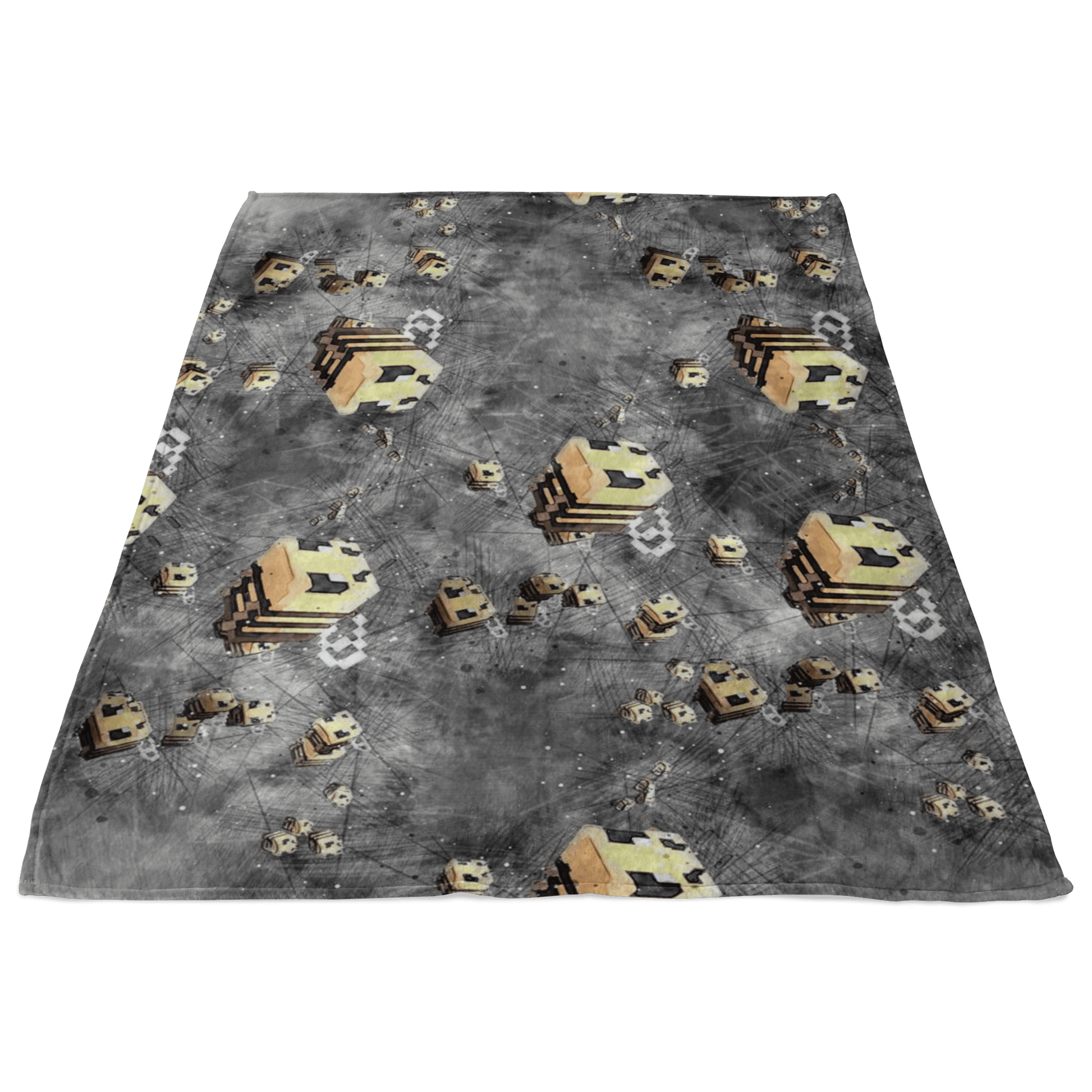 Minecraft Feece Blanket Minecraft Bees Grey Blanket LS0765 - Lusy Store