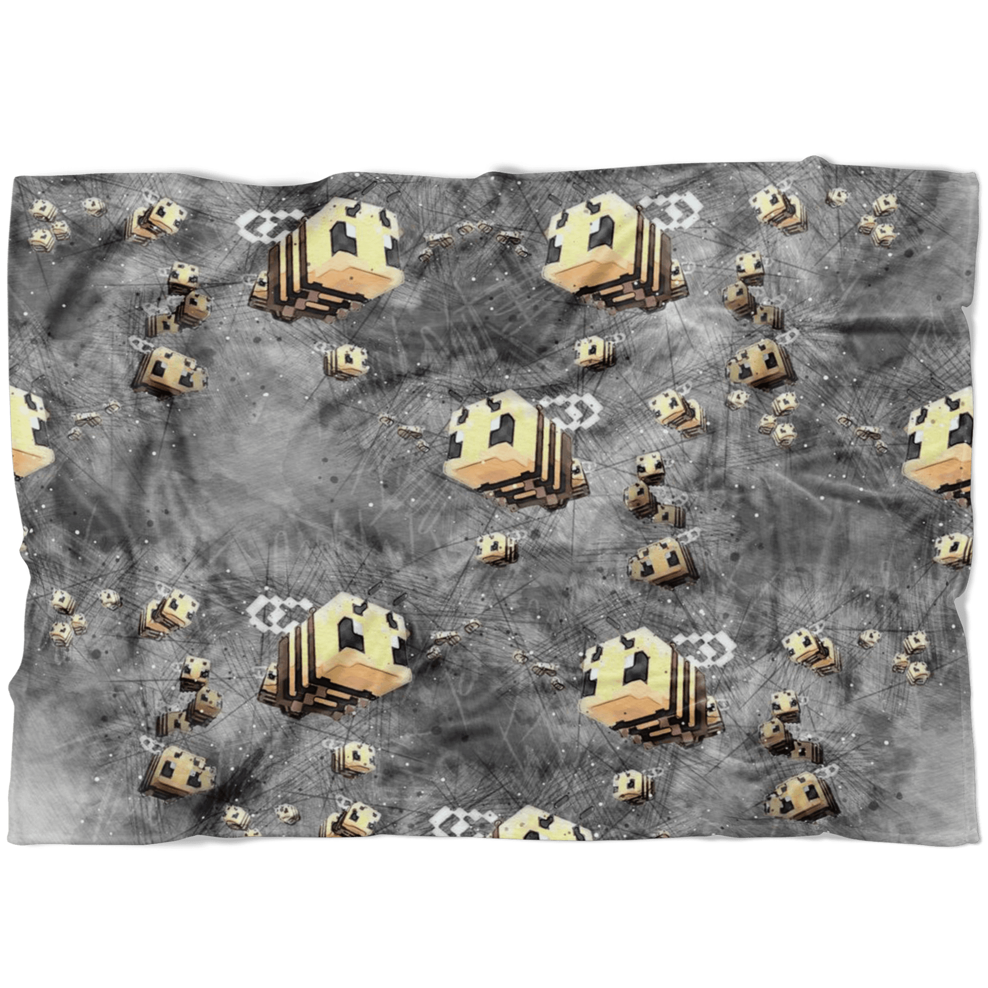 Minecraft Feece Blanket Minecraft Bees Grey Blanket LS0765 - Lusy Store