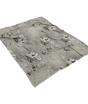 Minecraft Feece Blanket Minecraft Bees Leonardo Grey Blanket - Lusy Store