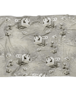 Minecraft Feece Blanket Minecraft Bees Leonardo Grey Blanket - Lusy Store