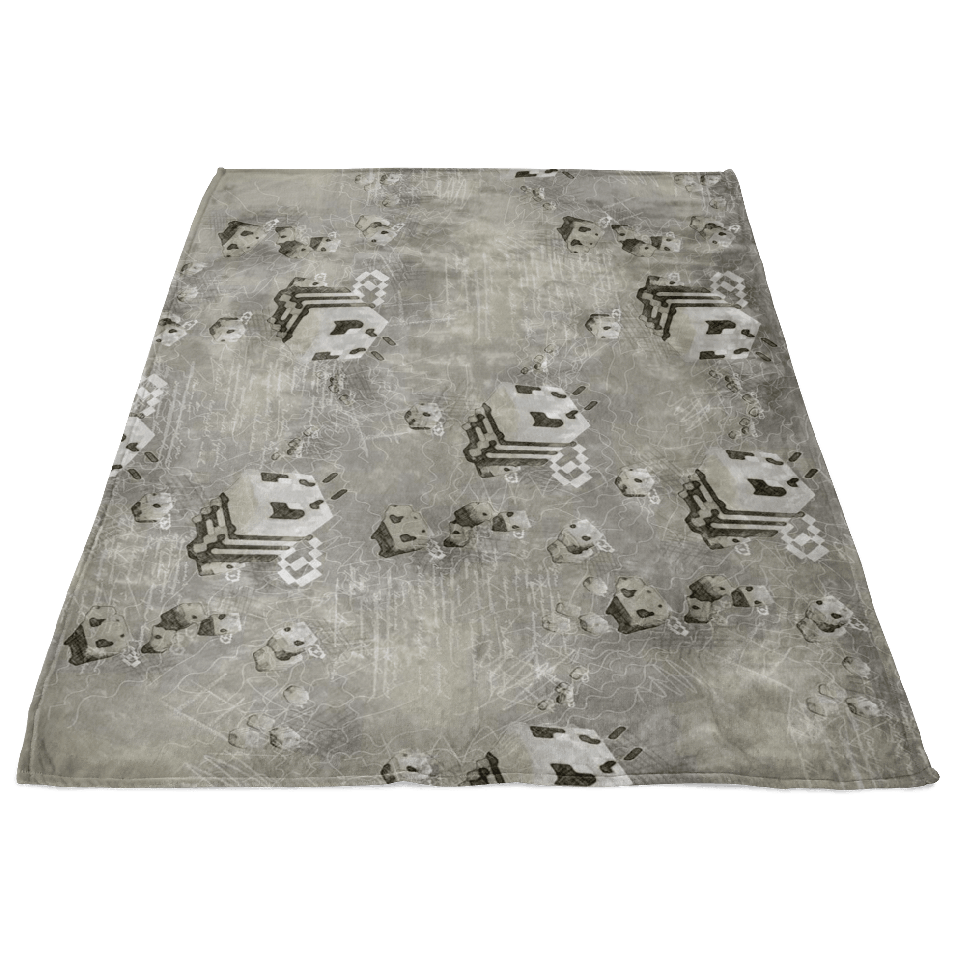 Minecraft Feece Blanket Minecraft Bees Leonardo Grey Blanket - Lusy Store