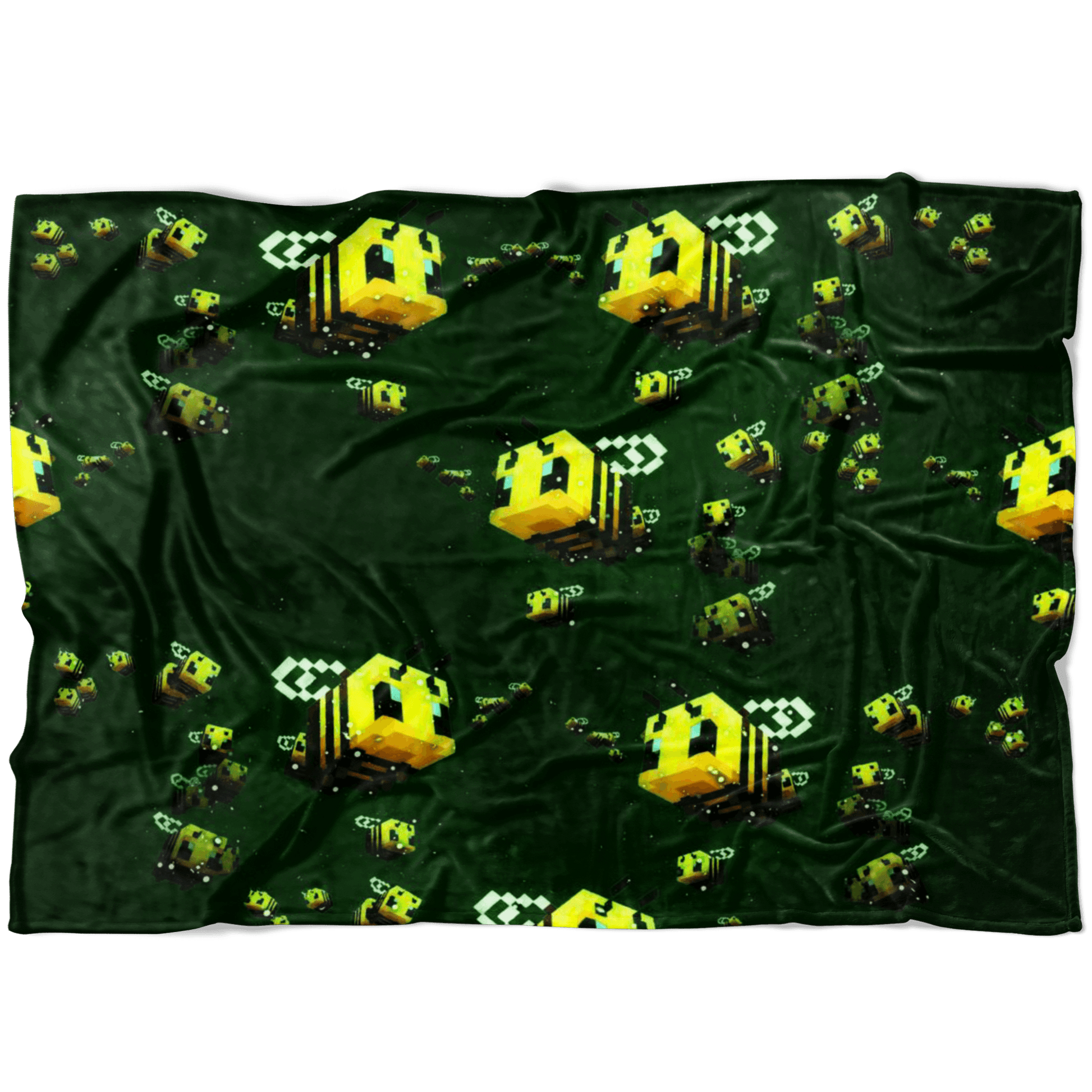 Minecraft Feece Blanket Minecraft Bees Magic Night Black Blanket - Lusy Store