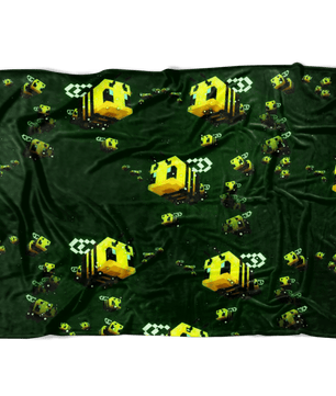 Minecraft Feece Blanket Minecraft Bees Magic Night Black Blanket - Lusy Store