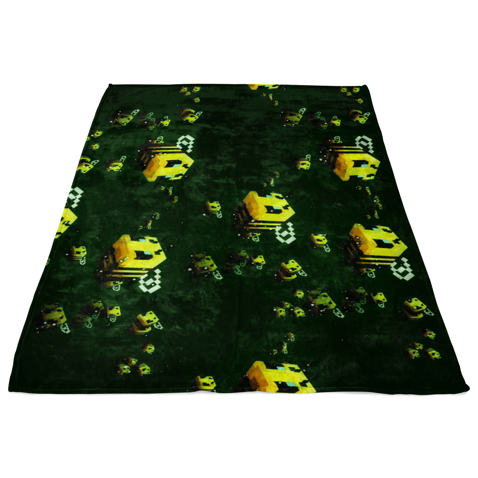 Minecraft Feece Blanket Minecraft Bees Magic Night Black Blanket - Lusy Store