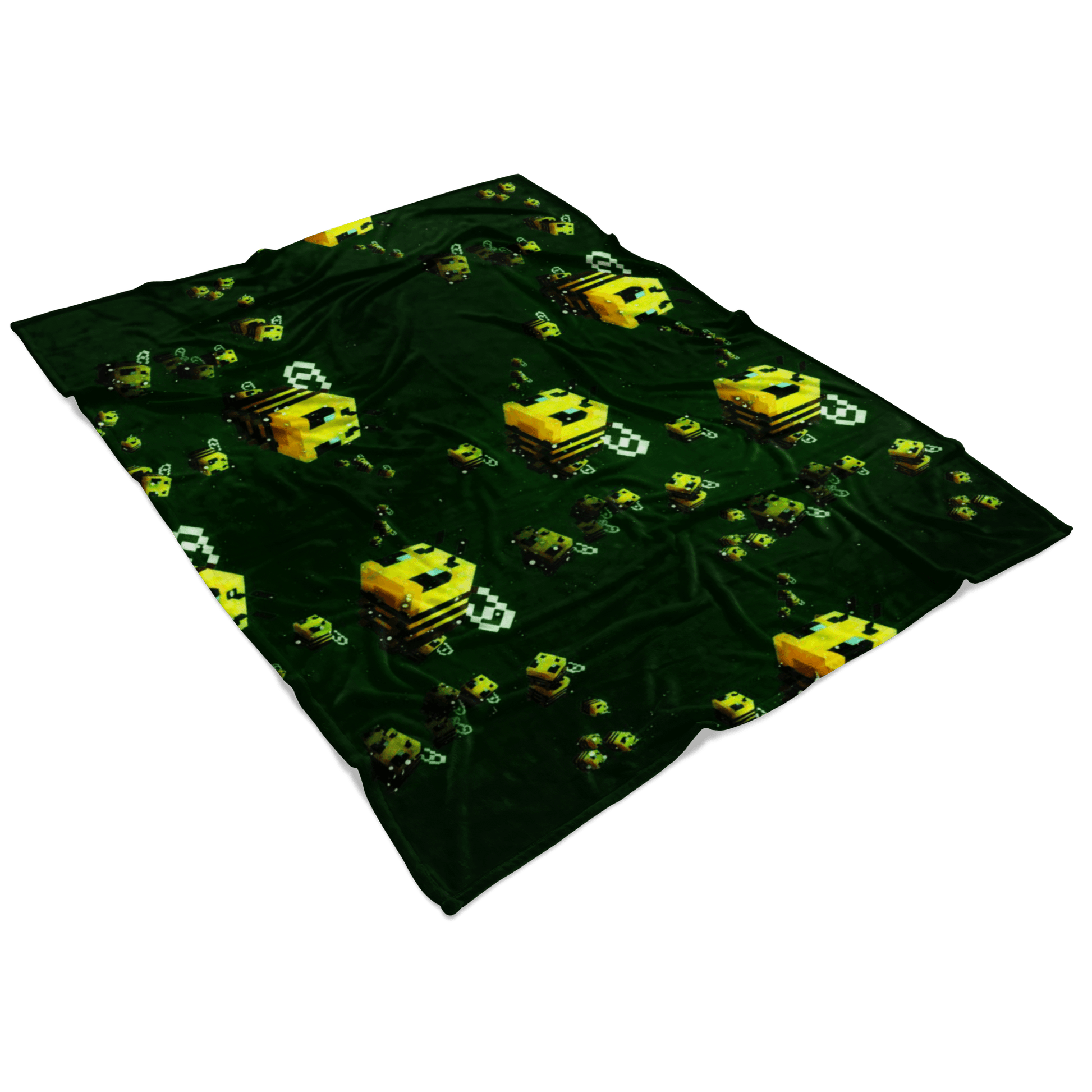 Minecraft Feece Blanket Minecraft Bees Magic Night Black Blanket - Lusy Store