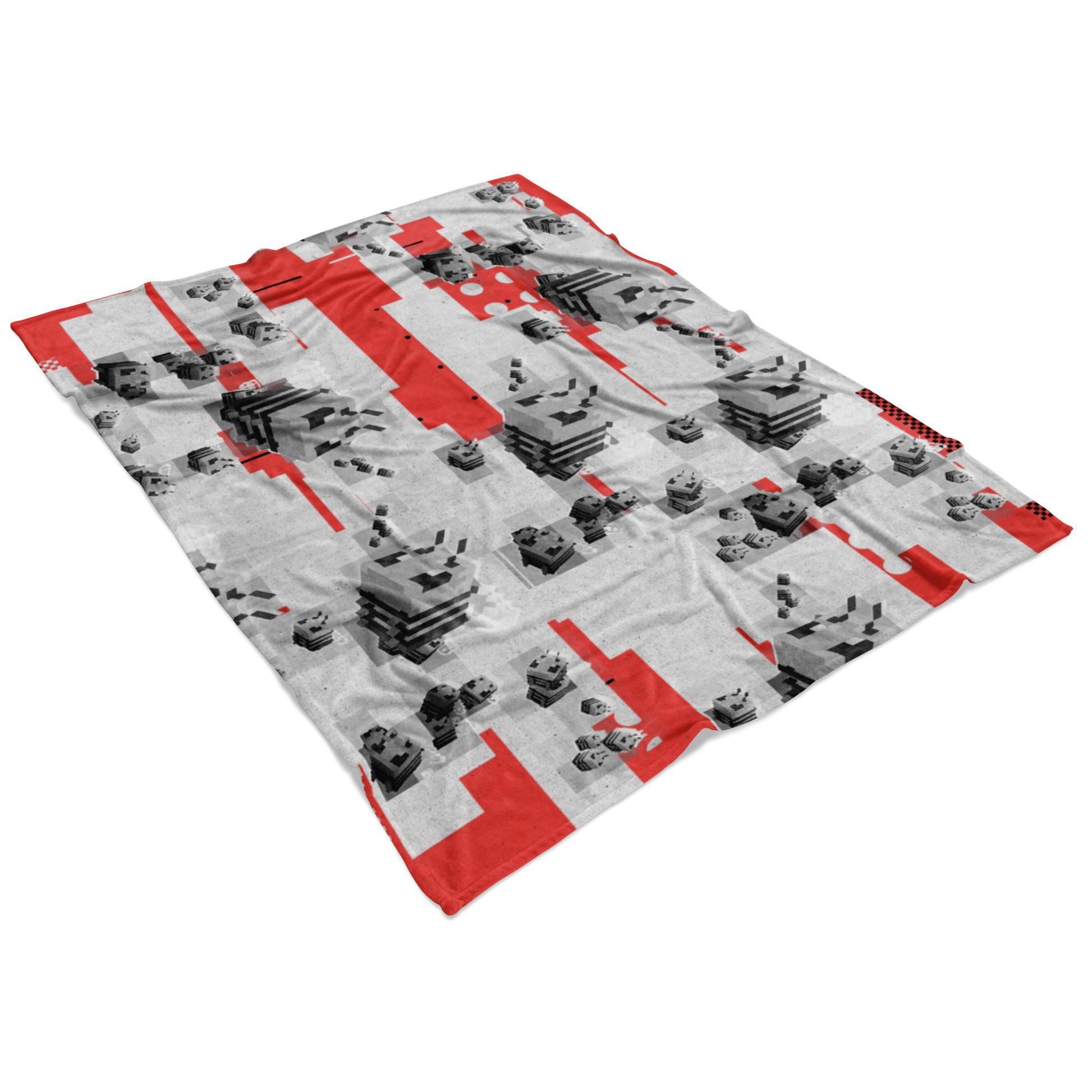 Minecraft Feece Blanket Minecraft Bees Modern Red Blanket - Lusy Store
