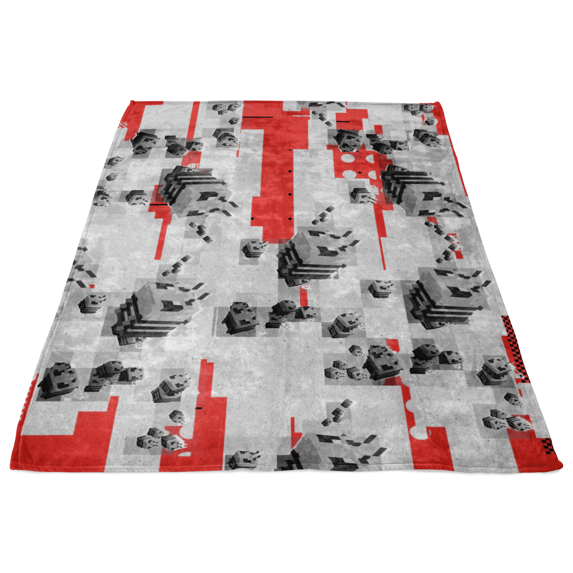 Minecraft Feece Blanket Minecraft Bees Modern Red Blanket - Lusy Store