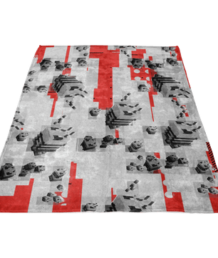 Minecraft Feece Blanket Minecraft Bees Modern Red Blanket - Lusy Store