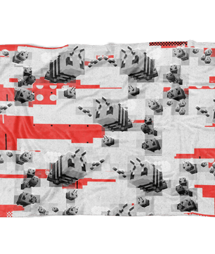 Minecraft Feece Blanket Minecraft Bees Modern Red Blanket - Lusy Store