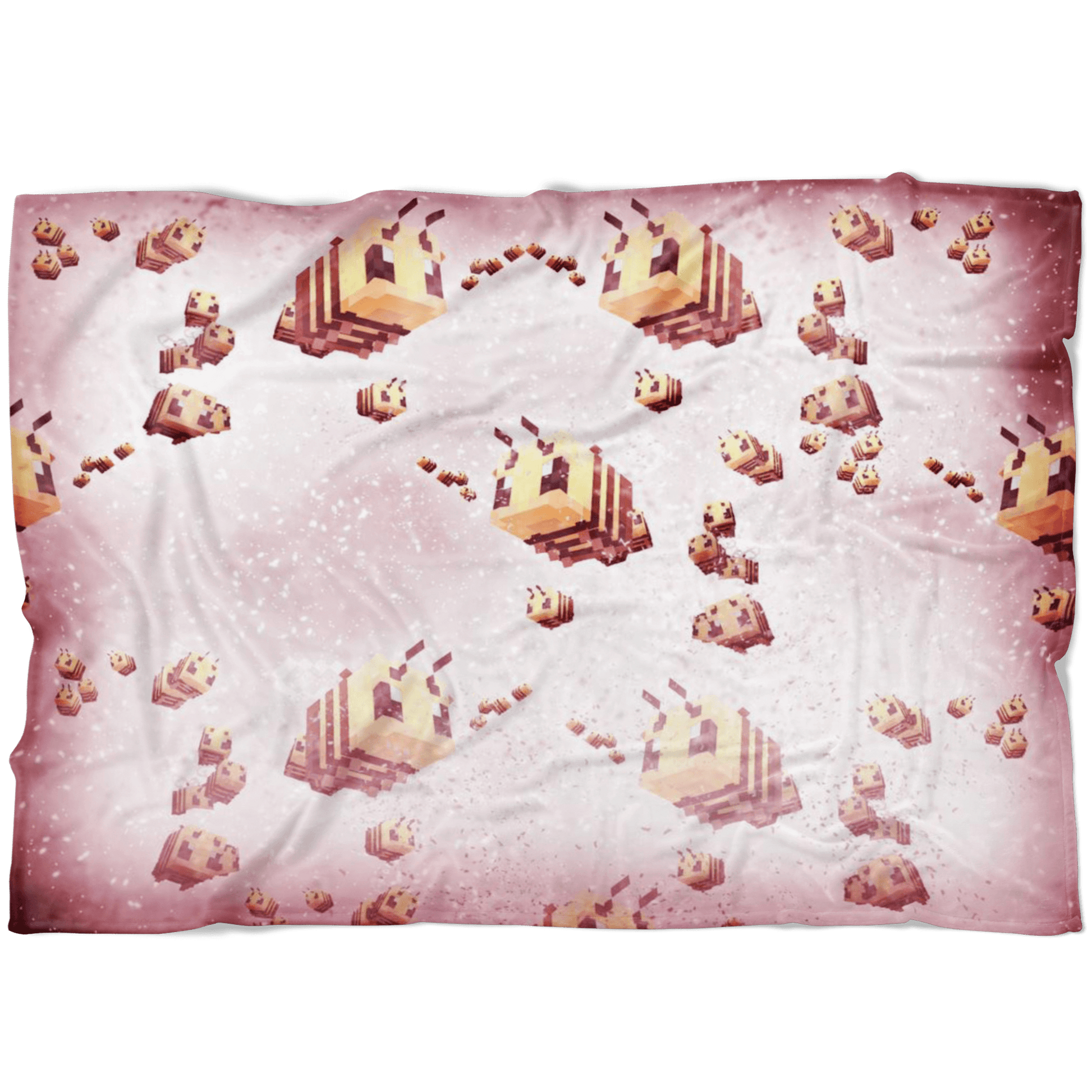 Minecraft Feece Blanket Minecraft Bees Pink Blanket LS0779 - Lusy Store