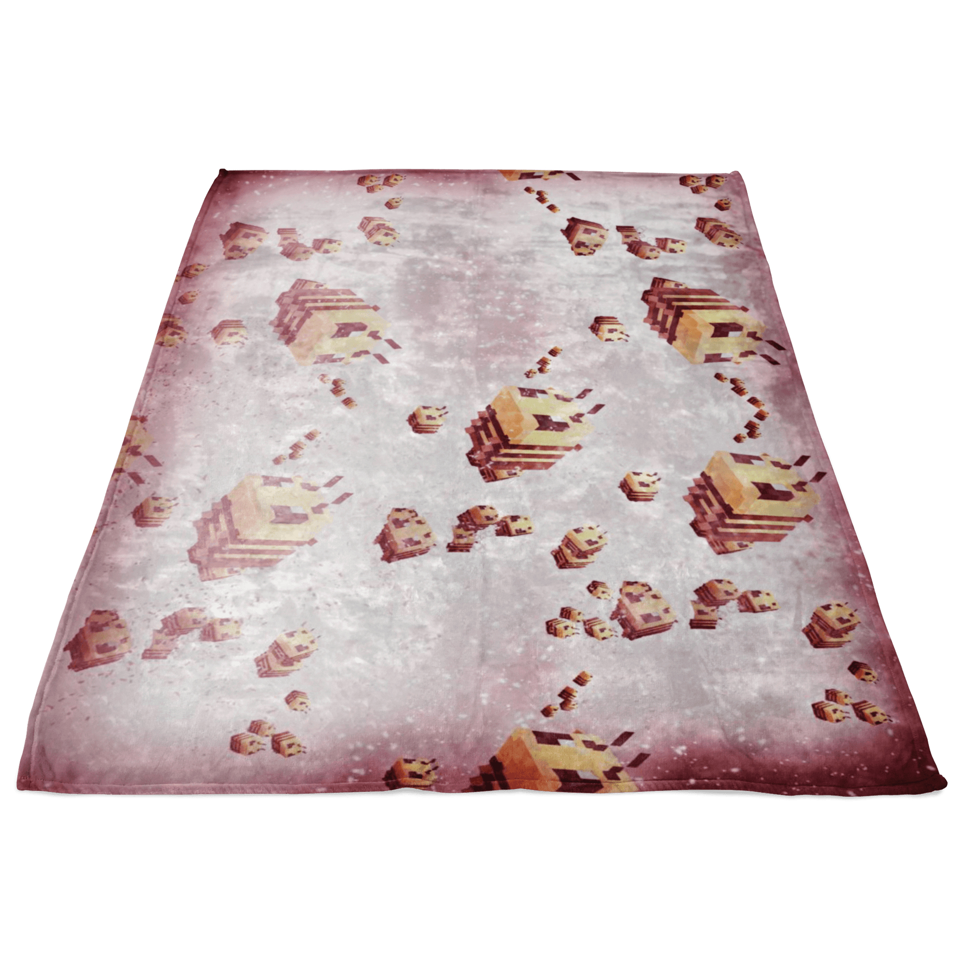 Minecraft Feece Blanket Minecraft Bees Pink Blanket LS0779 - Lusy Store