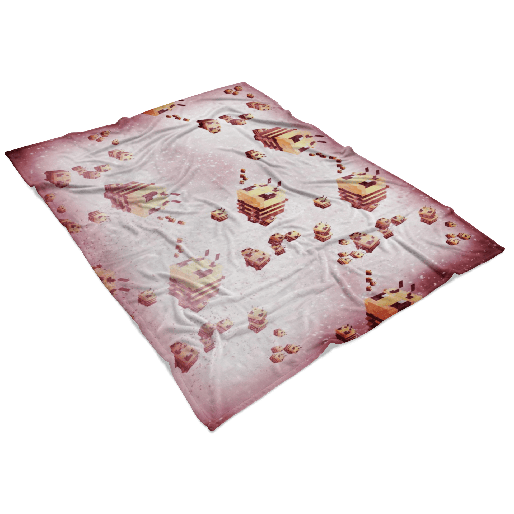 Minecraft Feece Blanket Minecraft Bees Pink Blanket LS0779 - Lusy Store