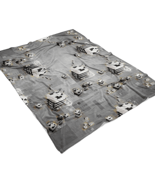 Minecraft Feece Blanket Minecraft Bees Pixels Grey Blanket - Lusy Store