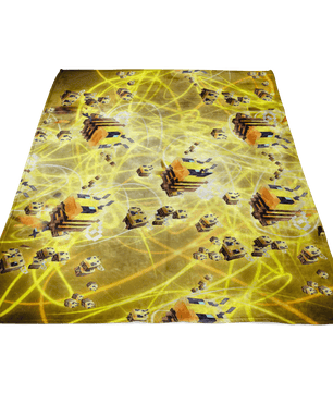 Minecraft Feece Blanket Minecraft Bees Plasma Colorful Blanket - Lusy Store