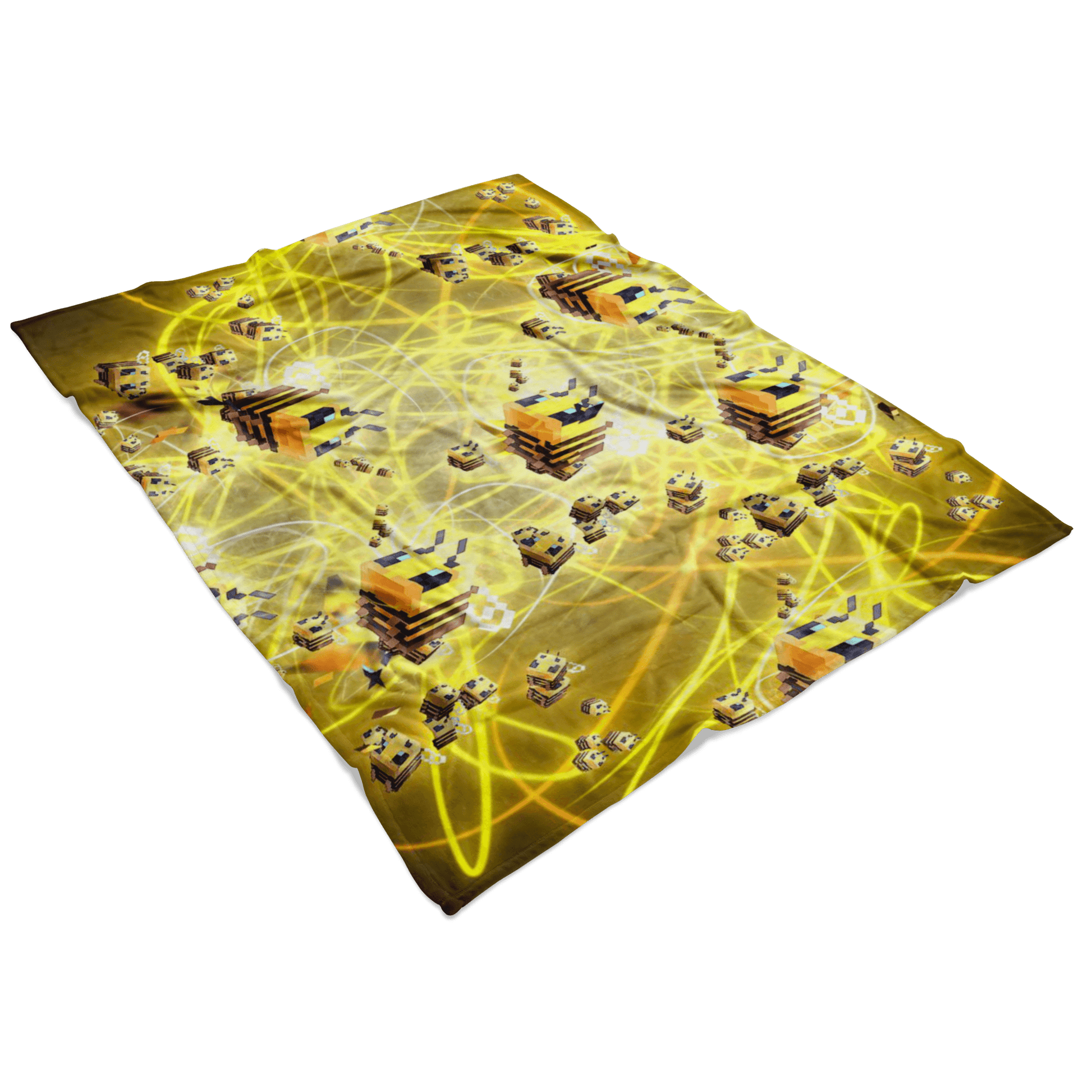 Minecraft Feece Blanket Minecraft Bees Plasma Colorful Blanket - Lusy Store