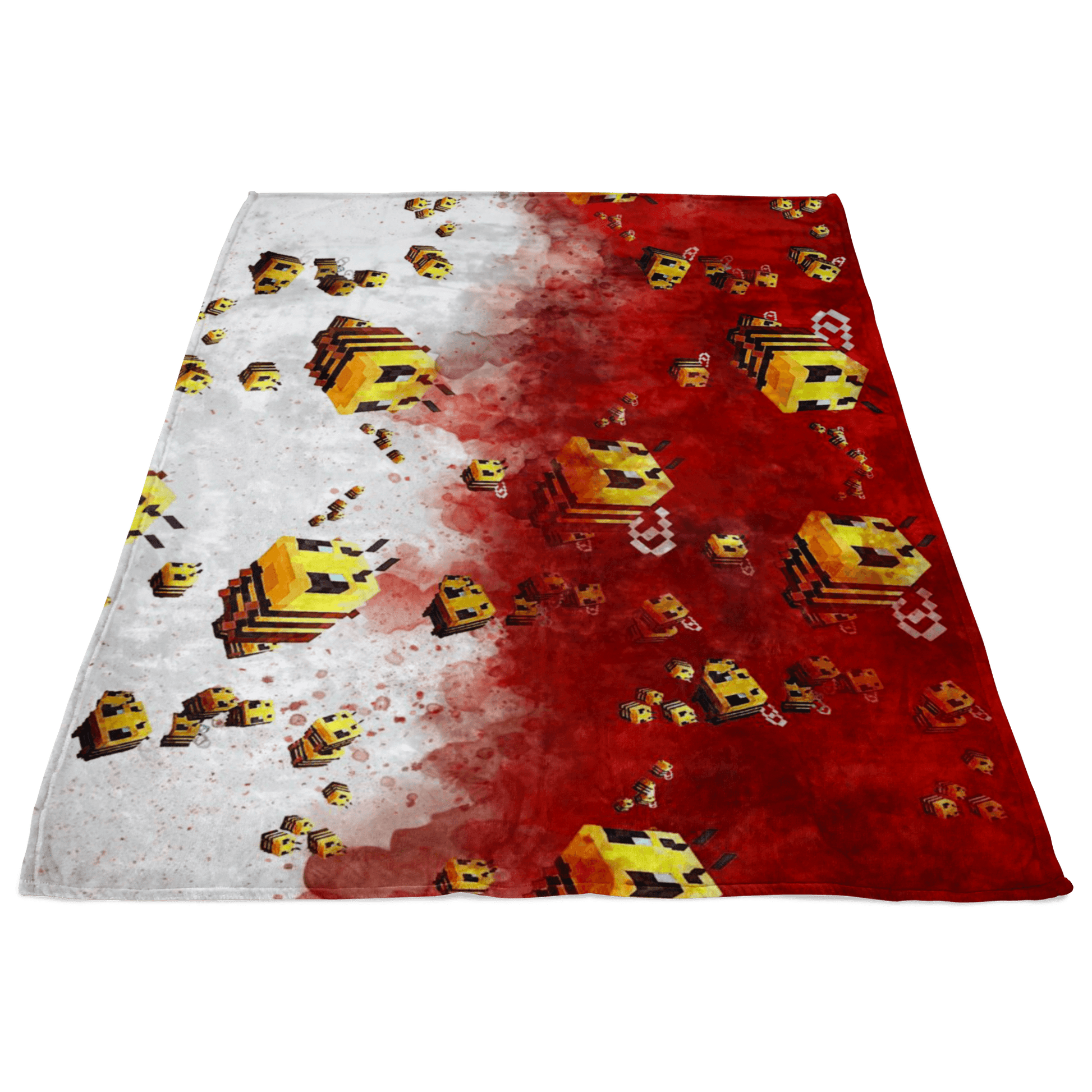 Minecraft Feece Blanket Minecraft Bees Red Blanket LS0799 - Lusy Store